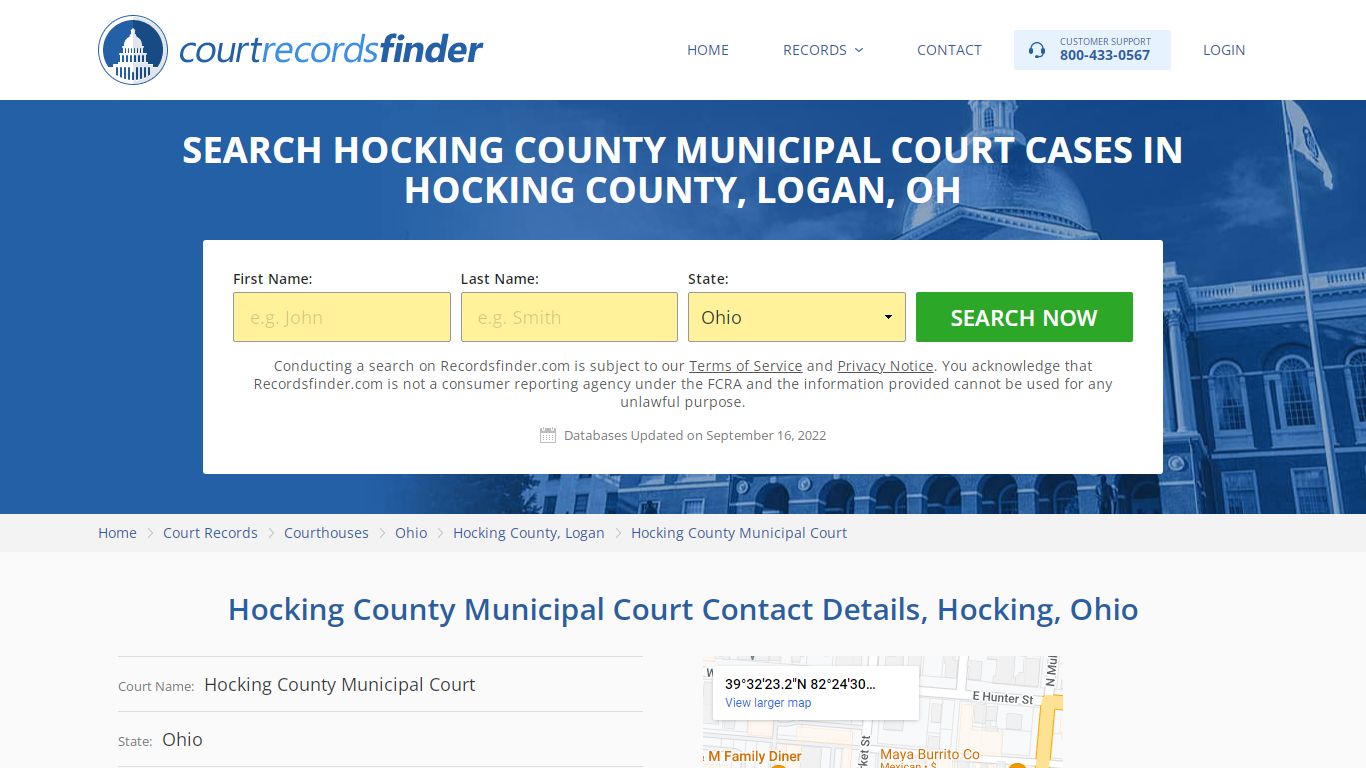 Hocking County Municipal Court Case Search - RecordsFinder